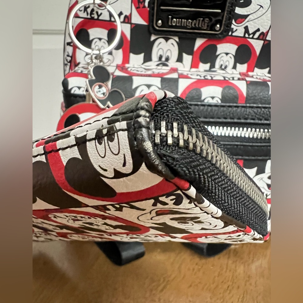 Loungefly Mickey Mouse Backpack/Wallet - Picture 9 of 12